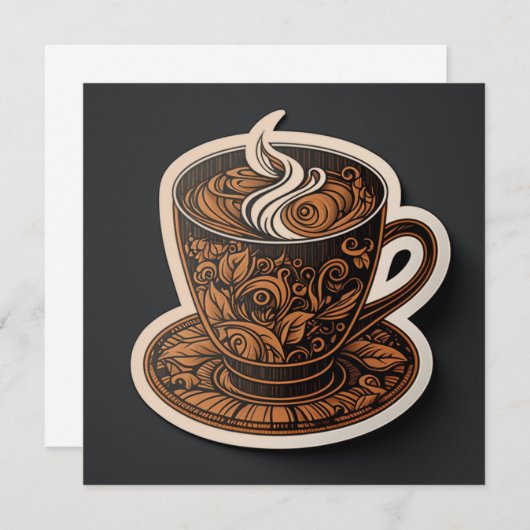 Carte Coupe de café (Devant / Derrière)