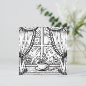 Carte Coupe de café sur une tige | Couleur (Debout devant)