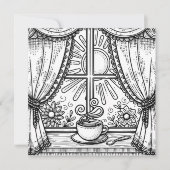 Carte Coupe de café sur une tige | Couleur (Devant)