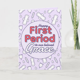 Carte Coupe de cartons violet molle Tampon première péri