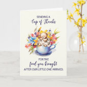 Carte Coupe de Merci pour la nourriture après bébé avec  (Fleur jaune)