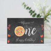 Carte Coupe de plaisir de pizza, premier anniversaire he (Debout devant)