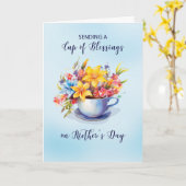 Carte Coupe des Bénédictions sur la Fête des Mères Relig (Fleur jaune)