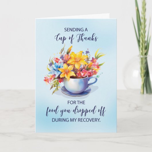 Carte Coupe des remerciements pour la nourriture abandon (Devant)