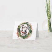 Carte Coupe festive de la couronne de Noël dalmate (Devant)