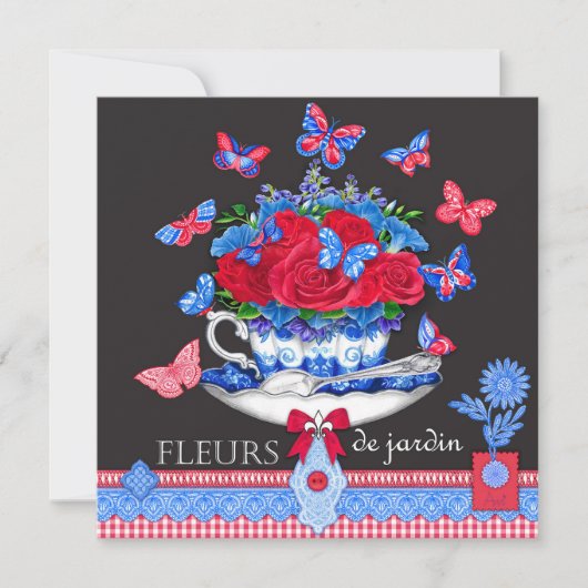 Carte Coupe Fleur Porcelain (Devant)