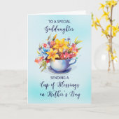 Carte Coupe Godgirl des Bénédictions Fleurs Fête des mèr (Fleur jaune)