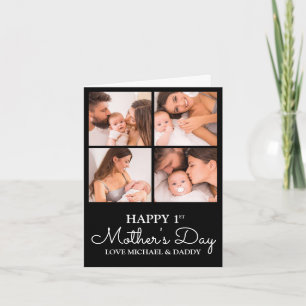Carte Coupe photo moderne Happy First Mothers Day