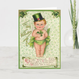 Carte Coupe Trèfle Cupidon Saint-Patrick Cœur