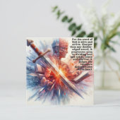 Carte Couper au coeur (Hébreux 4:12) (Debout devant)