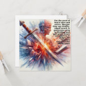 Carte Couper au coeur (Hébreux 4:12) (Devant/Arrière en situation)