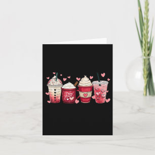 Carte Coupes Lover Café Latte Crème glacée Valentines Jo
