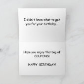 Carte Coupeur de coupons-primes de joyeux anniversaire (Intérieur)
