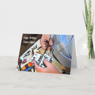 Carte Coupeur de coupons-primes de joyeux anniversaire