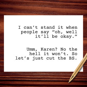 Carte Coupez le BS, Karen Sympathy