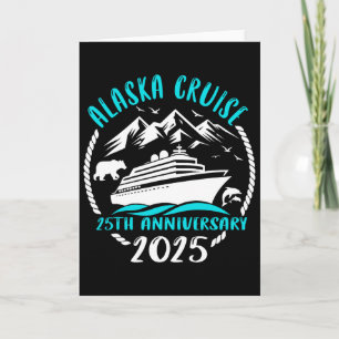 Carte Couple 25e anniversaire de mariage Croisière en Al