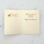 Carte Couple à Thanksgiving avec Croix et Citrouille (Intérieur)