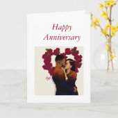 Carte Couple afro-américain - Anniversaire (Fleur jaune)