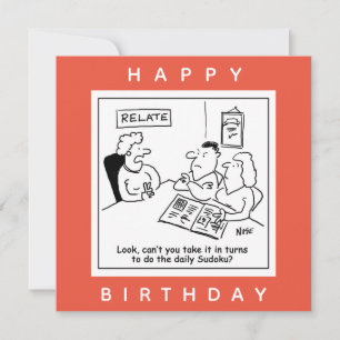 Carte Couple Argue sur le dessin de Sudoku