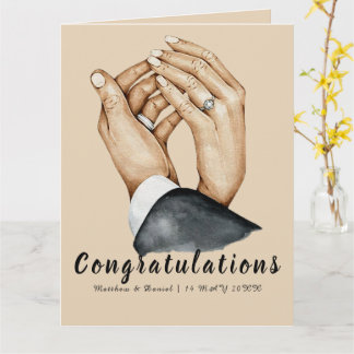 Carte Couple Artistiques Se Tenant la Main, Cadeau de No
