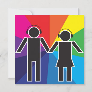 Carte Couple avec casque