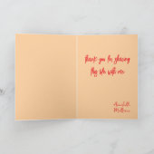 Carte Couple coloré en amour Silhouette Beige (Intérieur)