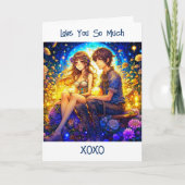 Carte Couple d'anime éthéré pour la Saint-Valentin (Devant)