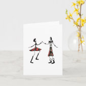 Carte Couple dansant (Fleur jaune)