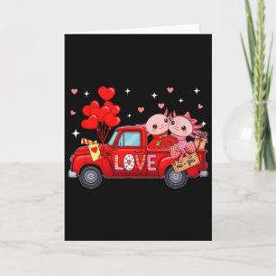 Carte Couple de Axolotls sur camionnette rouge Saint-Val