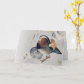 Carte Couple de canards mandarins, Watanabe Seitei (Fleur jaune)