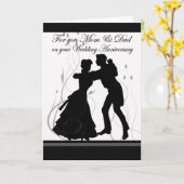 Carte Couple de danseurs maman et papa pour anniversaire (Fleur jaune)