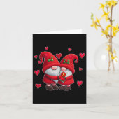 Carte Couple de gnomes Saint-Valentin cœurs Costume Gnom (Fleur jaune)