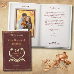 Carte Couple de livres vintage romantiques Photo d'anniv