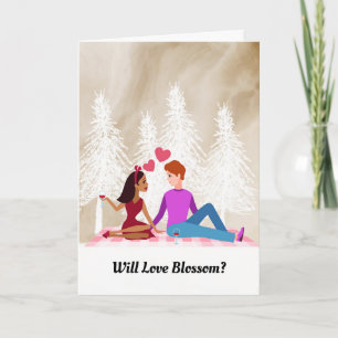 Carte Couple de première date en pique-nique