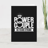 Carte Couple de puissance forte de 65 ans mignon 65e ann (Devant)