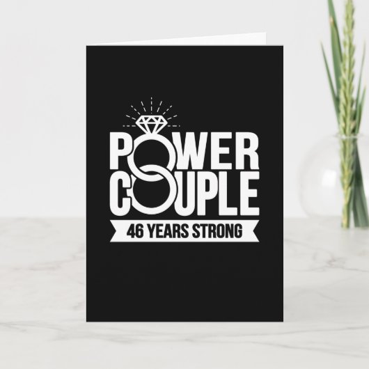 Carte Couple de puissance robuste de 46 ans mignon 46e a (Devant)