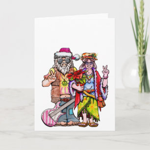 Carte Couple de Santa Hippie