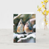 Carte Couple de souris de tireur touffu (Fleur jaune)