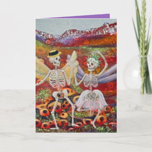 Carte Couple de squelettes Romance Squelettique