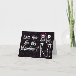 Carte Couple de squelettes Veux-tu être mon Valentin ?