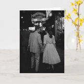 Carte Couple des années 1950 (Fleur jaune)