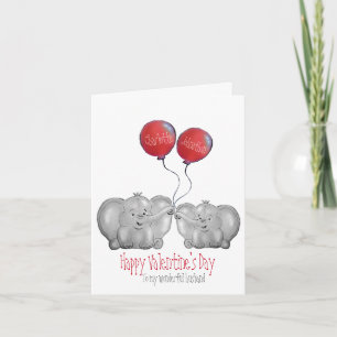 Carte couple d'heureuses Saintes-Valentin