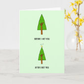 Carte Couple d'oiseaux romantiques mignons arbre Amour   (Fleur jaune)