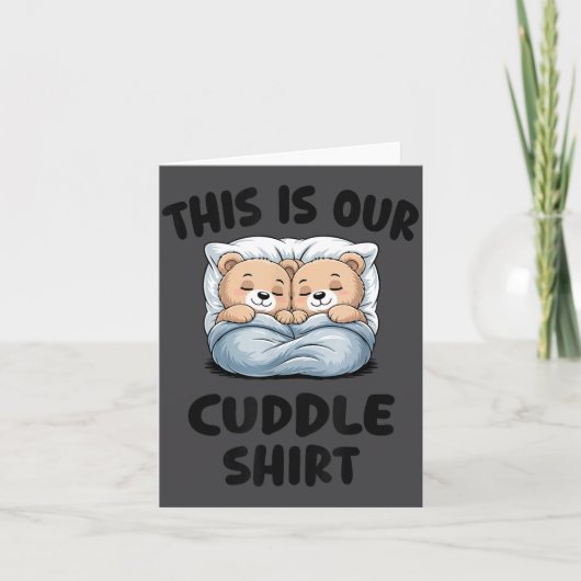 Carte Couple d'ours mignon C'est notre câlin  (Devant)