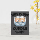 Carte Couple d'ours mignon C'est notre câlin  (Fleur jaune)