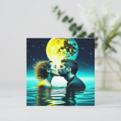Carte Couple éthéré s'embrassant dans le reflet de l'eau (Debout devant)