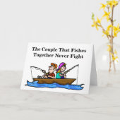Carte Couple Fishing in Boat Anniversary Card (Fleur jaune)