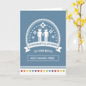 Carte Couple gay | Félicitations (Fleur jaune)