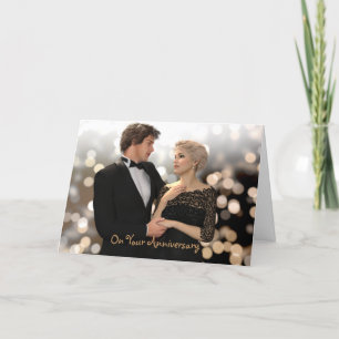 Carte Couple glamour avec Twinkling Bokeh