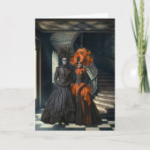 Carte Couple goth de la Fête des morts | Art surréaliste (Devant)